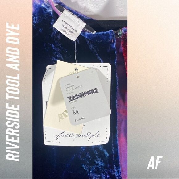 FREE PEOPLE BY RIVERSIDE TOOL AND DYE VELVET ROMPER IN DISCO NWT - Picture 6 of 7